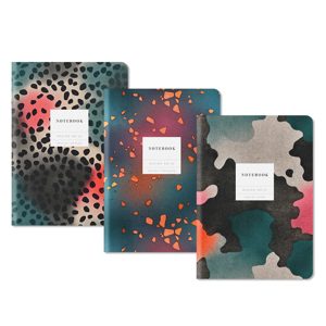 Ohh Deer Kaleido Set No.8 3 Pack Lined Notebooks A5